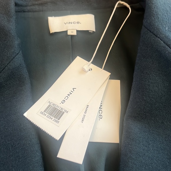 NWT Vince Belted Blazer in Colour Azure Onyx size 10 - Picture 10 of 13